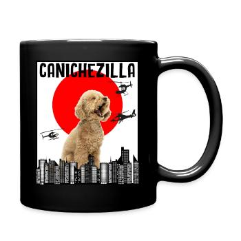 Grimmiger Pudelhund! Süßer Hundebesitzer - Tasse einfarbig - Schwarz - Rechts
