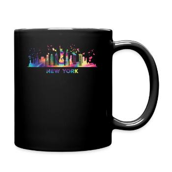 NewYorker Skyline New York - Tasse einfarbig - Schwarz - Rechts