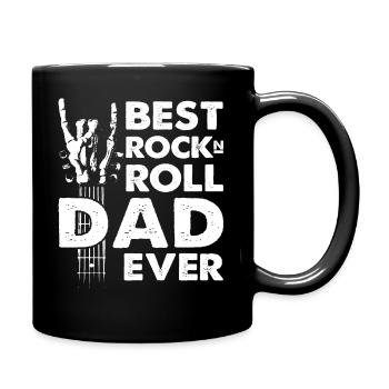 Best Rock n Roll Dad Ever Guitar Musician Best - Full Colour Mug - black - Right