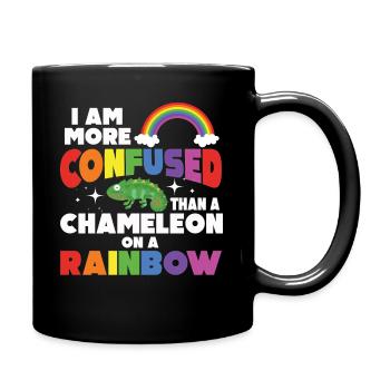I'm more confused than a chameleon - Full Colour Mug - black - Right