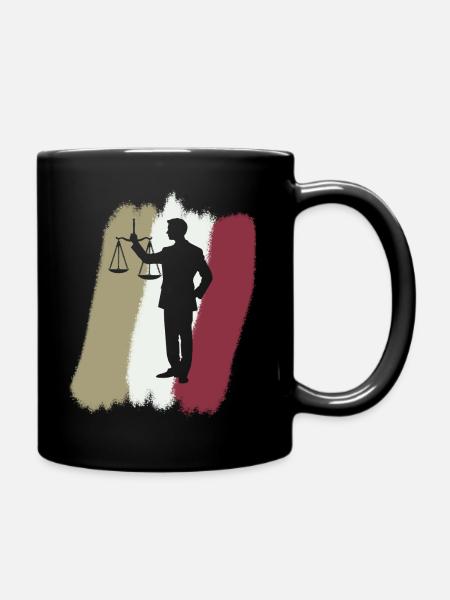 Anwalt Gericht - Tasse einfarbig - Schwarz