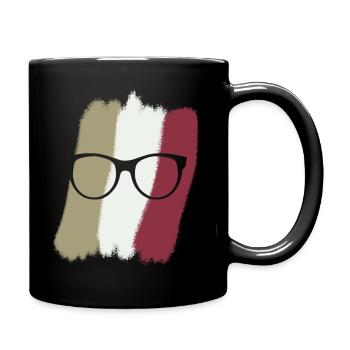 Leseratte Lesen - Tasse einfarbig - Schwarz - Rechts