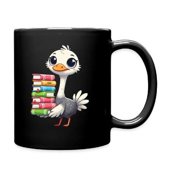 Reading Books Strauss Book Book Lover - Full Colour Mug - black - Right