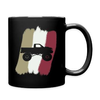 Monstertruck Gelaendewagen Reifen - Tasse einfarbig - Schwarz - Rechts