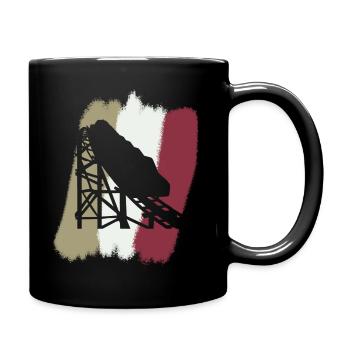Achterbahn Festzelt Maßkrug - Tasse einfarbig - Schwarz - Rechts