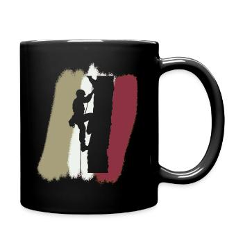 Baumklettern Klettern Aufstieg - Tasse einfarbig - Schwarz - Rechts