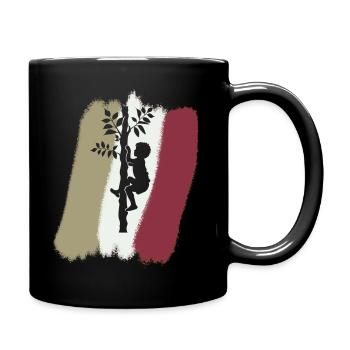 Klettern Kletterer - Tasse einfarbig - Schwarz - Rechts