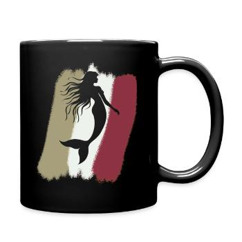 Meerjungfrau Marina Seekuh - Tasse einfarbig - Schwarz - Rechts