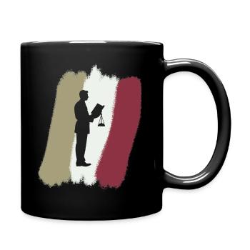 Gericht Versicherung - Tasse einfarbig - Schwarz - Rechts