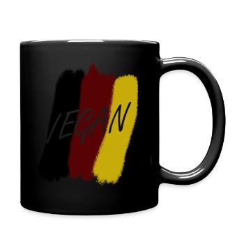 Vegan Veganerin - Tasse einfarbig - Schwarz - Rechts
