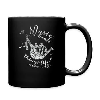 Son de cornemuse écossaise - Mug uni - noir - Droite