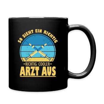 So Sieht Ein Richtig Cooler Arzt Aus Abschluss - Tasse einfarbig - Schwarz - Rechts