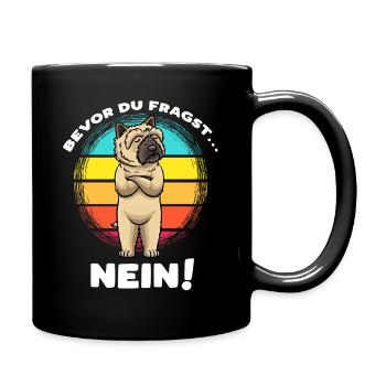 Cairn Terrier Dog Before You Ask No - Full Colour Mug - black - Right