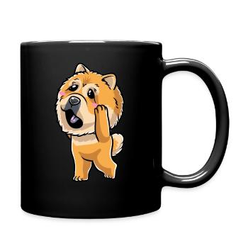 Chow-chow-hund-emoticon - Tasse einfarbig - Schwarz - Rechts