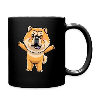 Chow-chow-hund-emoticon - Tasse einfarbig - Schwarz - Rechts