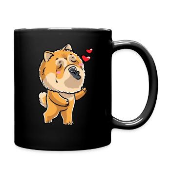Chow-chow-hund-emoticon - Tasse einfarbig - Schwarz - Rechts
