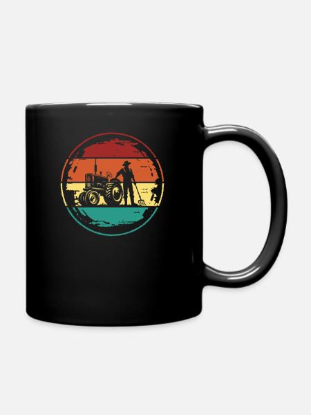 Landwirt Landwirtschaft Bauernhof Vintage - Tasse einfarbig - Schwarz