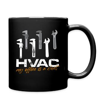 HVAC My Office Is A Duct Climate Air Control HVAC - Full Colour Mug - black - Right