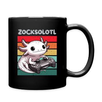 Gamer Axolotl Nerd Rétro Ordinateur Jeu vidéo Drôle - Mug uni - noir - Droite