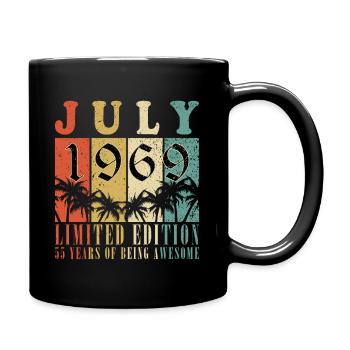 55e anniversaire 55 ans juillet 1969 - Mug uni - noir - Droite
