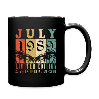 35. Anniversaire 35 ans juillet 1989 - Mug uni - noir - Droite