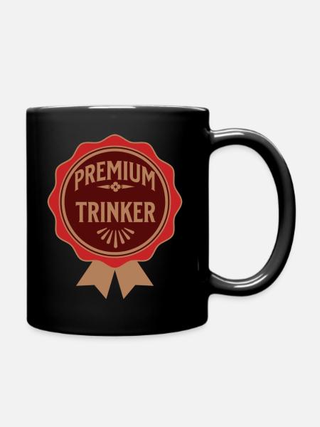Trinker Shirt - Tasse einfarbig - Schwarz