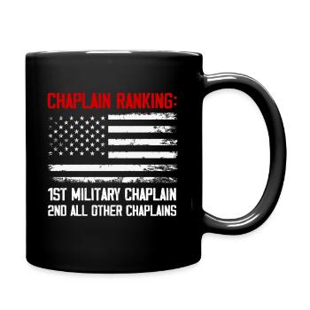 Chaplain ranking 1st Military Chaplain 2nd all - Full Colour Mug - black - Right