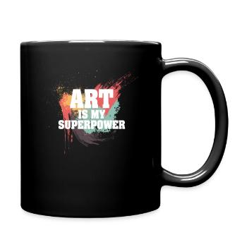 L’art est mon superpouvoir - Mug uni - noir - Droite