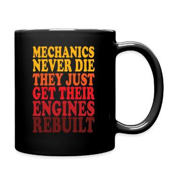 Les mécaniciens ne meurent jamais passionnés de voitures - Mug uni - noir - Droite