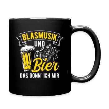 Blasmusik Und Bier Das Gönn Ich Mir Party Bier Mus - Tasse einfarbig - Schwarz - Rechts