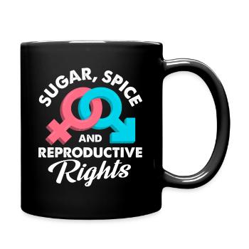 Sugar Spice and reproductive rights - Tasse einfarbig - Schwarz - Rechts