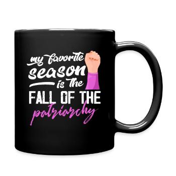 Ma saison préférée est la chute du patriarcat - Mug uni - noir - Droite