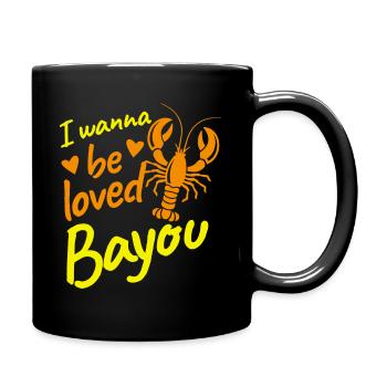 I want to be loved Bayou Crawfish - Full Colour Mug - black - Right