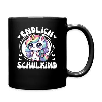 Enfin une licorne mignonne d’écolier pour l’inscription à l’école - Mug uni - noir - Droite