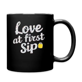 Love At First Sip Kombucha Lover - Full Colour Mug - black - Right
