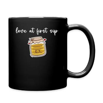 L’amour à la première gorgée d’amateur de kombucha - Mug uni - noir - Droite