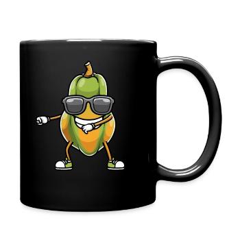 Papaya Tanzen - Tasse einfarbig - Schwarz - Rechts