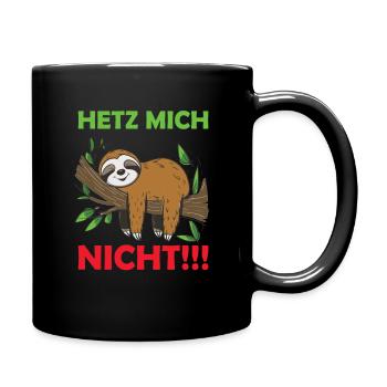 Funny sloth, no desire - Full Colour Mug - black - Right