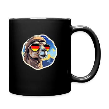 Deutschland Kamel mit Sonnenbrille - Tasse einfarbig - Schwarz - Rechts