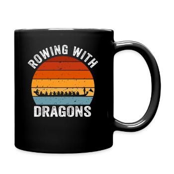 Rowing With Dragons Dragonboat - Full Colour Mug - black - Right