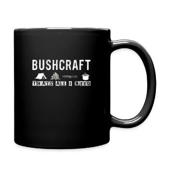 Bushcraft outdoor advebture - Tasse einfarbig - Schwarz - Rechts