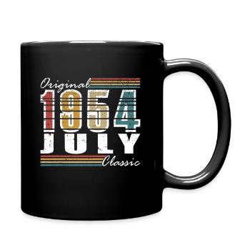 Vintage geboren Juli 1954 Geburtstag Juli 1954 - Tasse einfarbig - Schwarz - Rechts