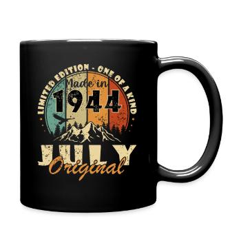 Juli 1944 Geburtstagsgeschenk 1944 I Made in July - Tasse einfarbig - Schwarz - Rechts