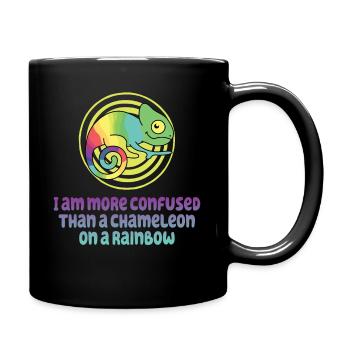 I'm more confused than a chameleon - Full Colour Mug - black - Right