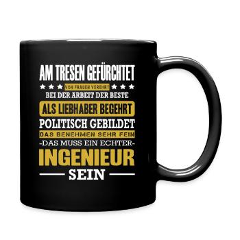 Ingenieur Prüfung Bestanden Fahrzeugbauer Beruf - Tasse einfarbig - Schwarz - Rechts