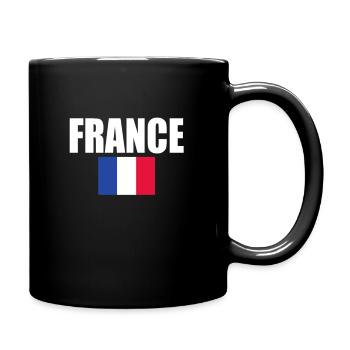 Frankreich - Tasse einfarbig - Schwarz - Rechts