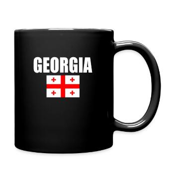 Georgien - Tasse einfarbig - Schwarz - Rechts