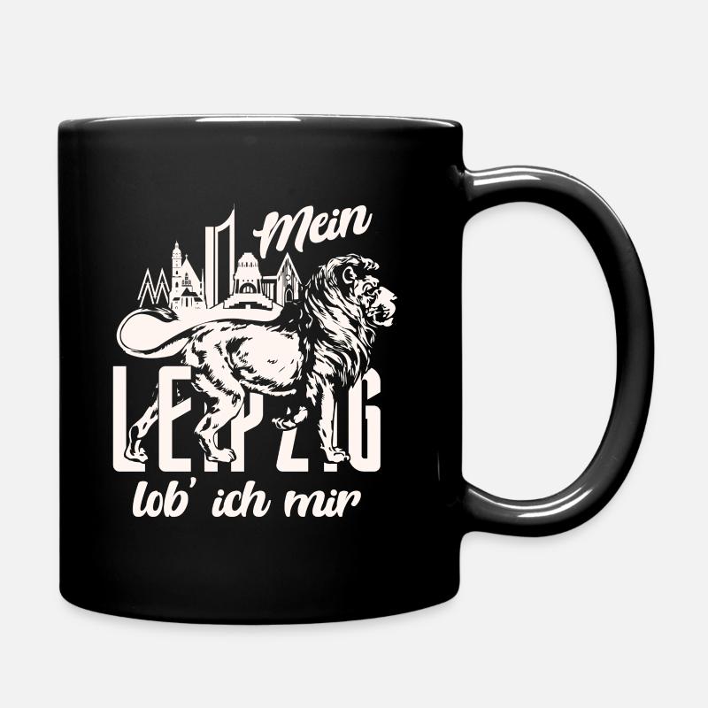 Mein Leipzig Lob' ich Mir Dunkel - Tasse einfarbig - Schwarz