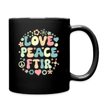 FTIR Love Fourier Spectroscopy Retro Vintage - Full Colour Mug - black - Right