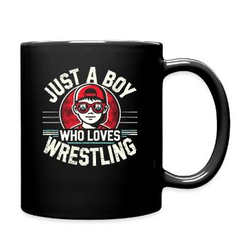 Lutte, Ringen, juste un garçon qui aime la lutte - Mug uni - noir - Droite